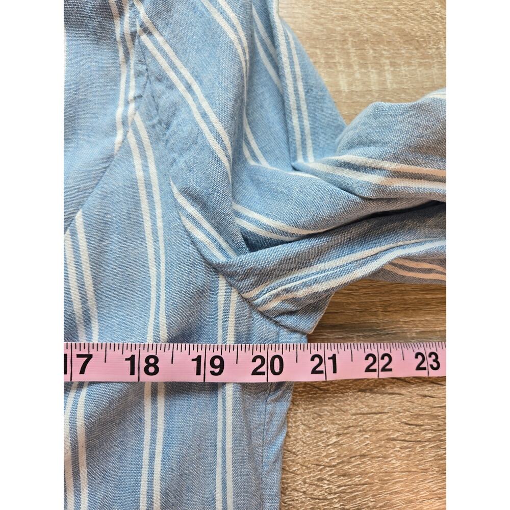 NEW WITHOUT TAGS CHICO'S Blazer Large Petite 12/14 Blue Indigo Stripe - Picture 12 of 15